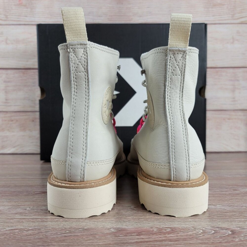 Converse Women's White and Pink High-Top Boots - Picture 6 of 10
